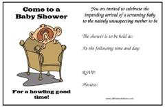 Free humorous Baby Shower Invitation